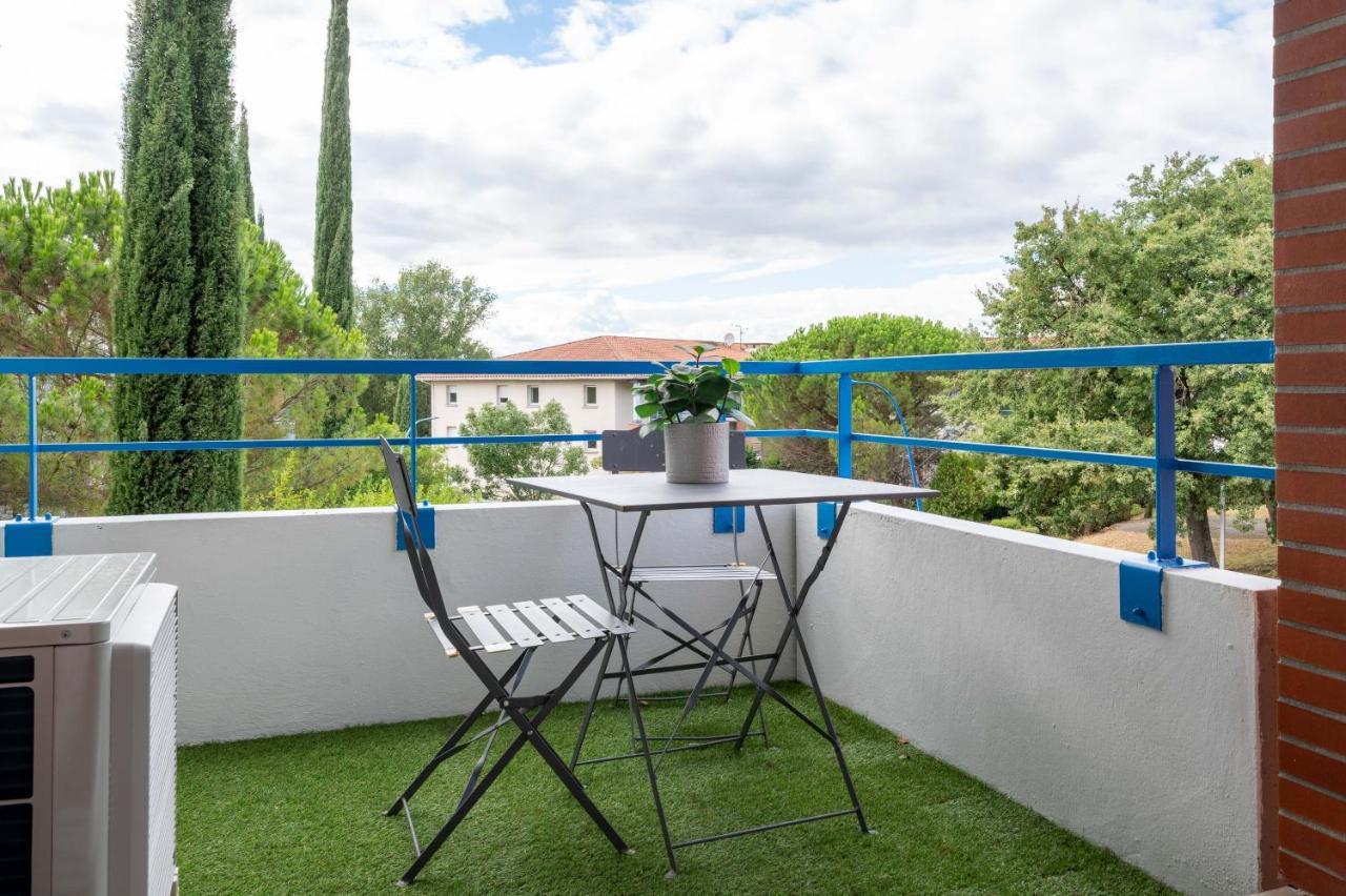 Apartamento L'Airbusien - Terrasse et parking - Airbus à coté Colomiers Exterior foto